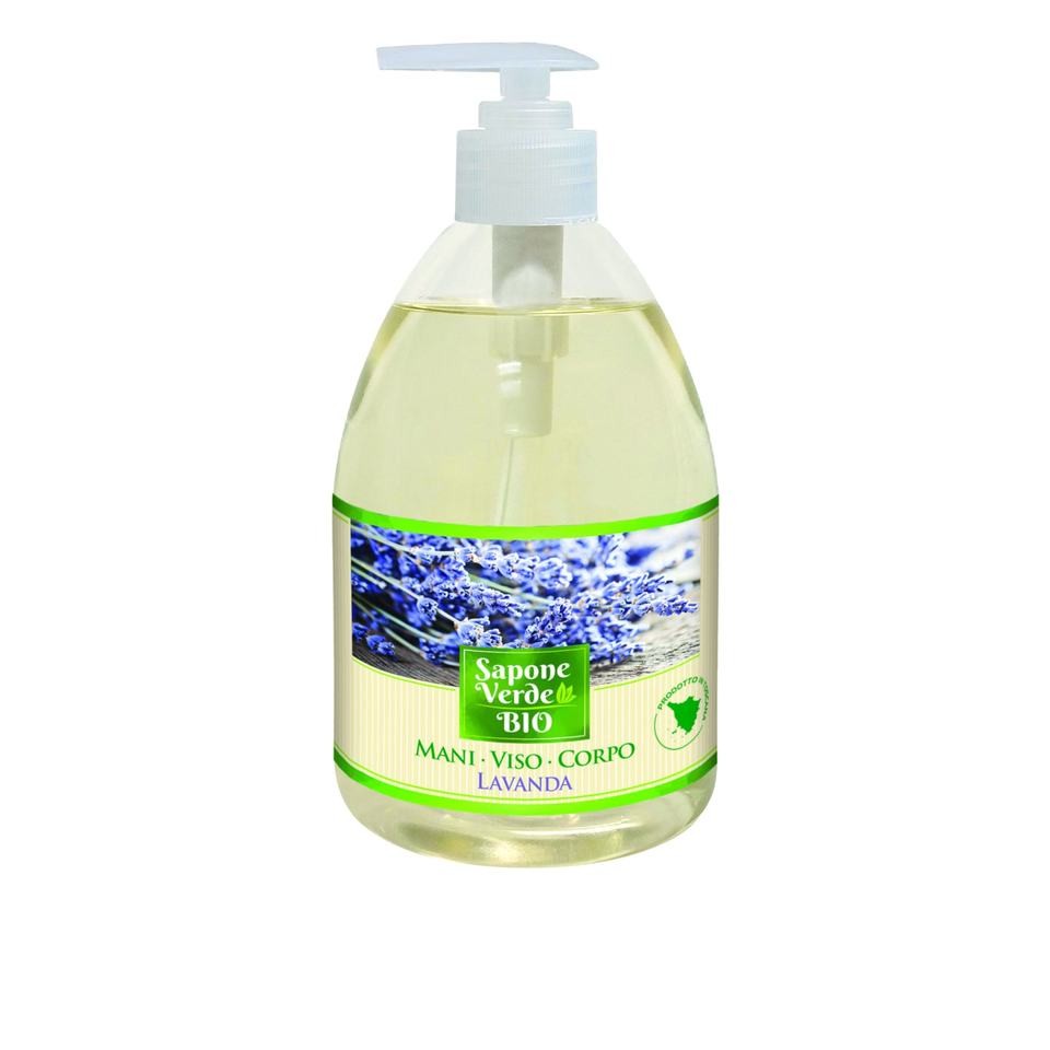 OEM Private Label Made in Italy Lavender 500ML Liquid BIO Soap for Hand Face Body Wash